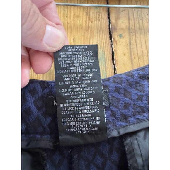 Mario Serrani Italy Womens Navy Geometric Pattern Womens Pants 4 rayon‎ - Picture 5 of 7